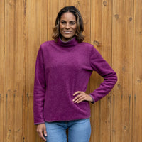 Women's roll neck fleece sweater - Dakini