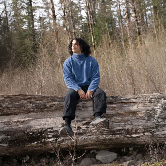 Men's fleece roll neck sweater