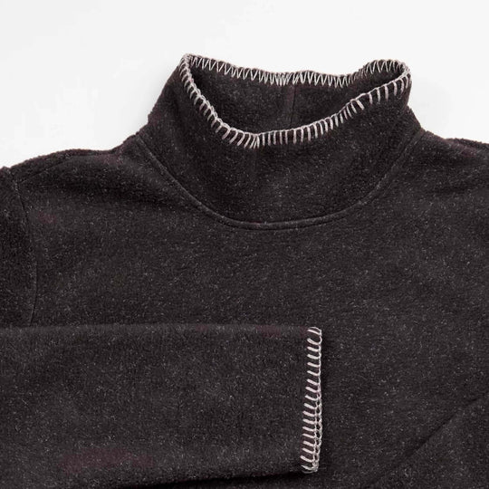 Women's roll neck fleece sweater
