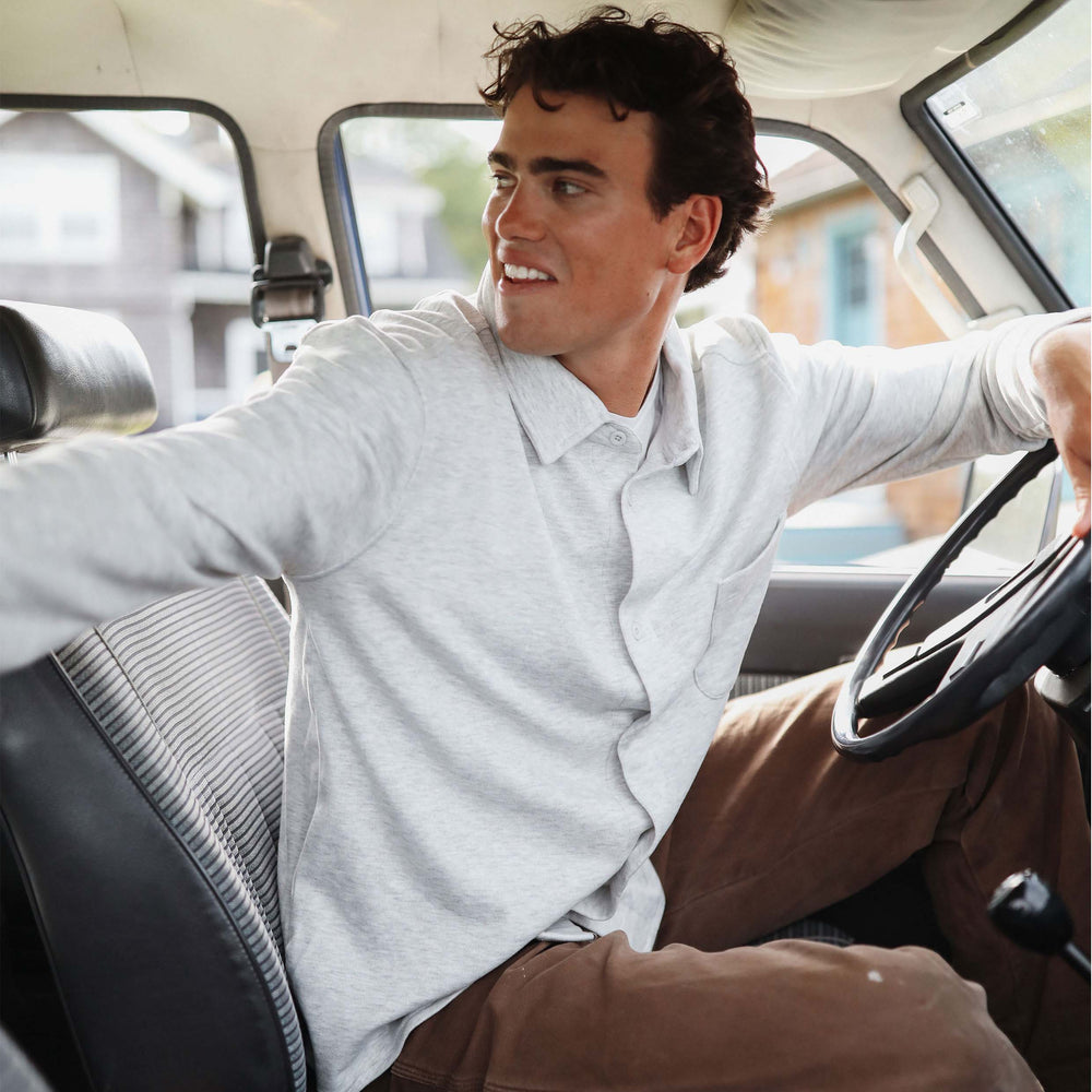 Men's Button Front Fleece Shirt