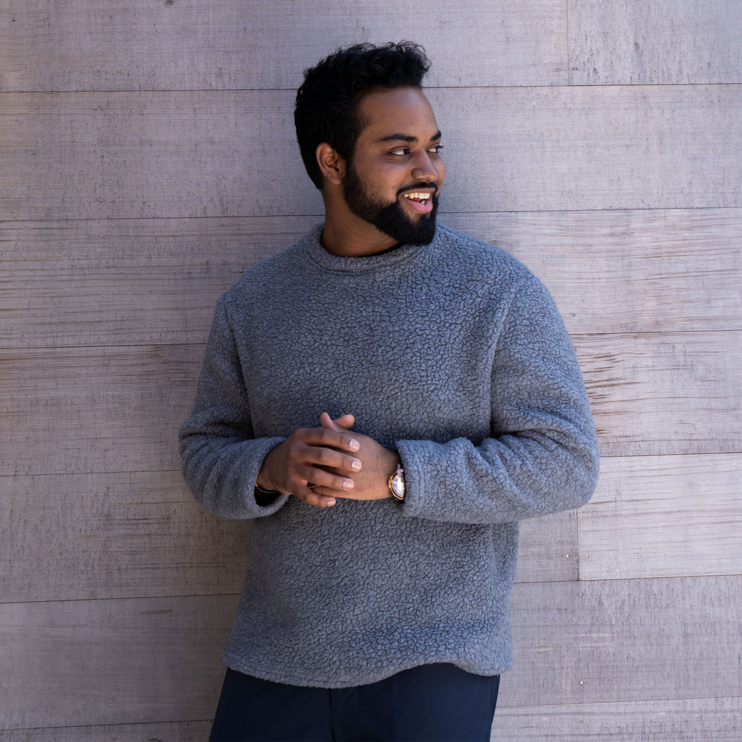 Men's shearling crew