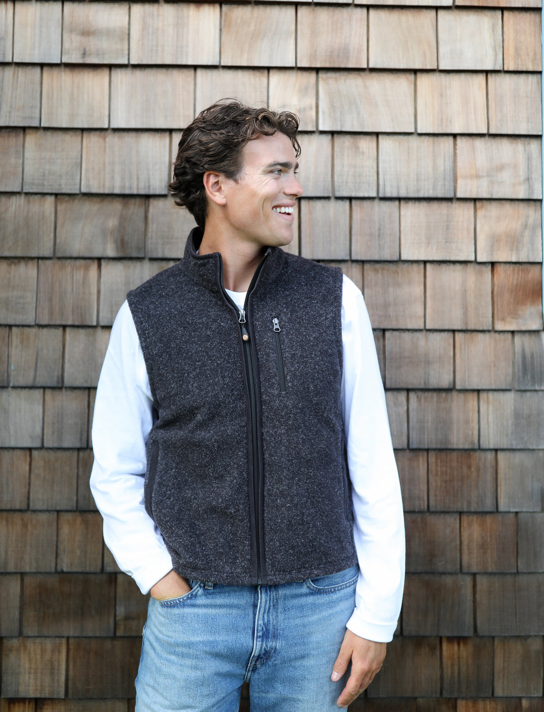 Men's Heather Fleece Vest