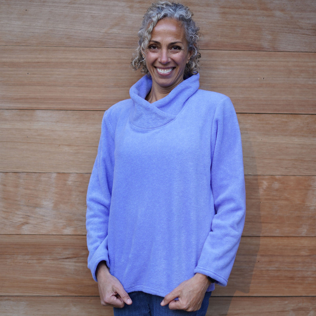 Cowl Neck Fleece Pullover - Dakini