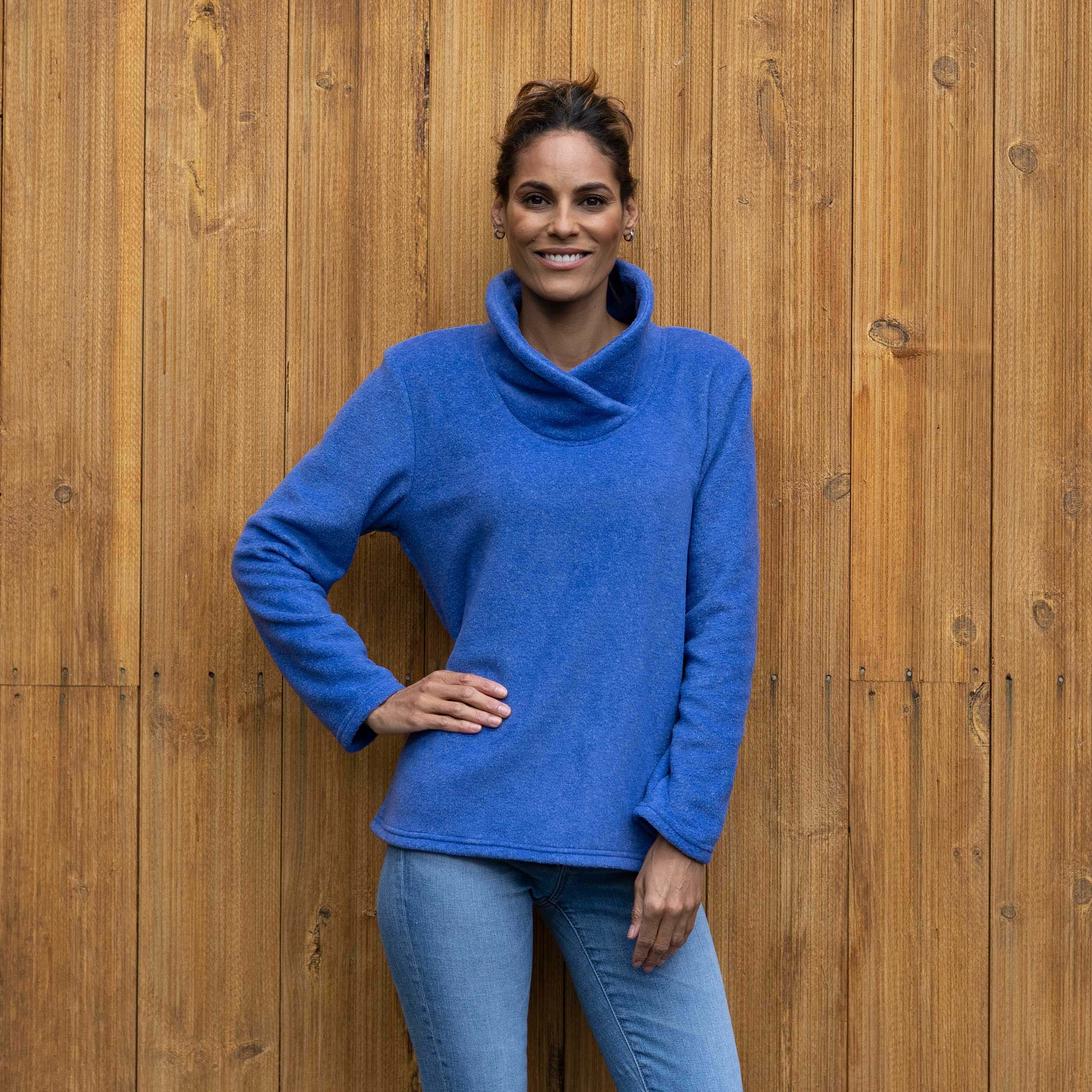 Women's Cowl Neck Fleece Pullover – Dakini
