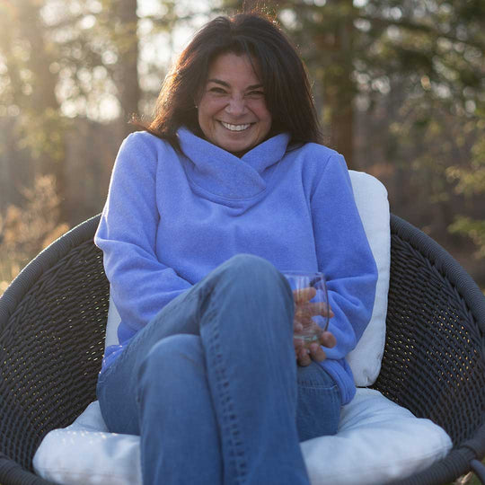 Cowl Neck Fleece Pullover - Dakini