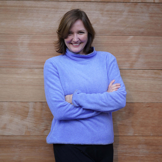 Cropped roll neck fleece sweater - Closeout colors - Dakini