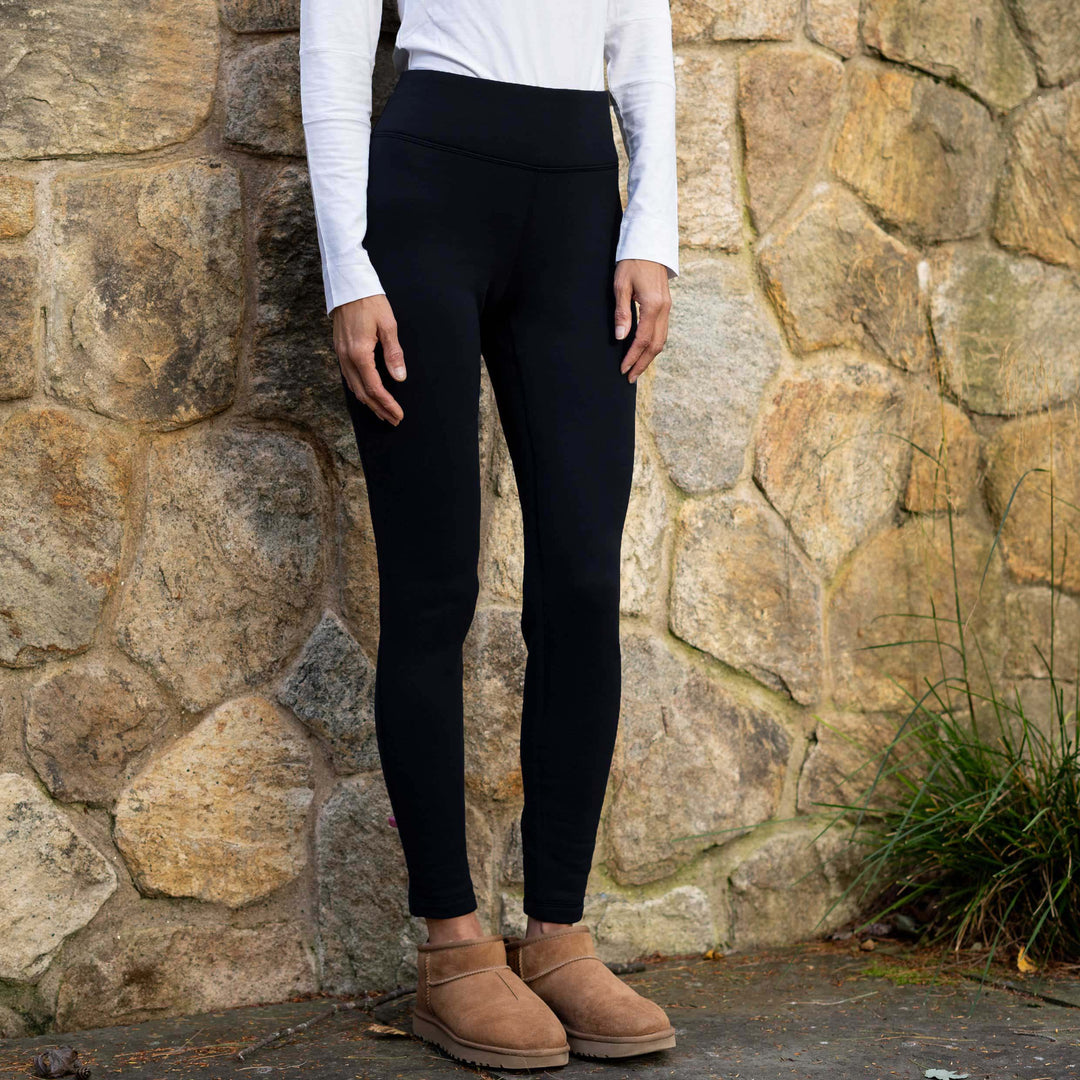 Dakini Women's fleece leggings wide waistband - Dakini