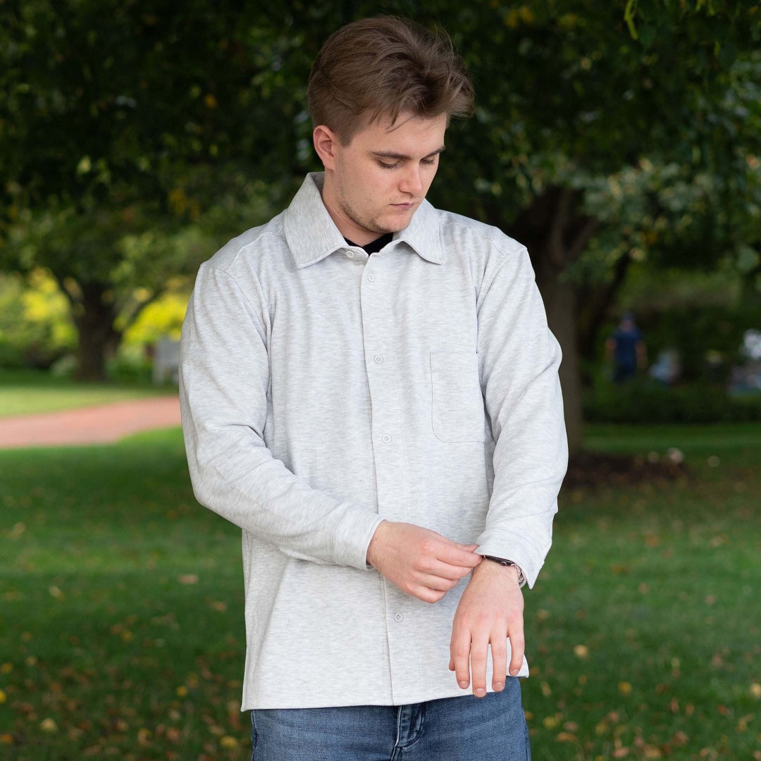 Men's Button Front Fleece Shirt - Dakini