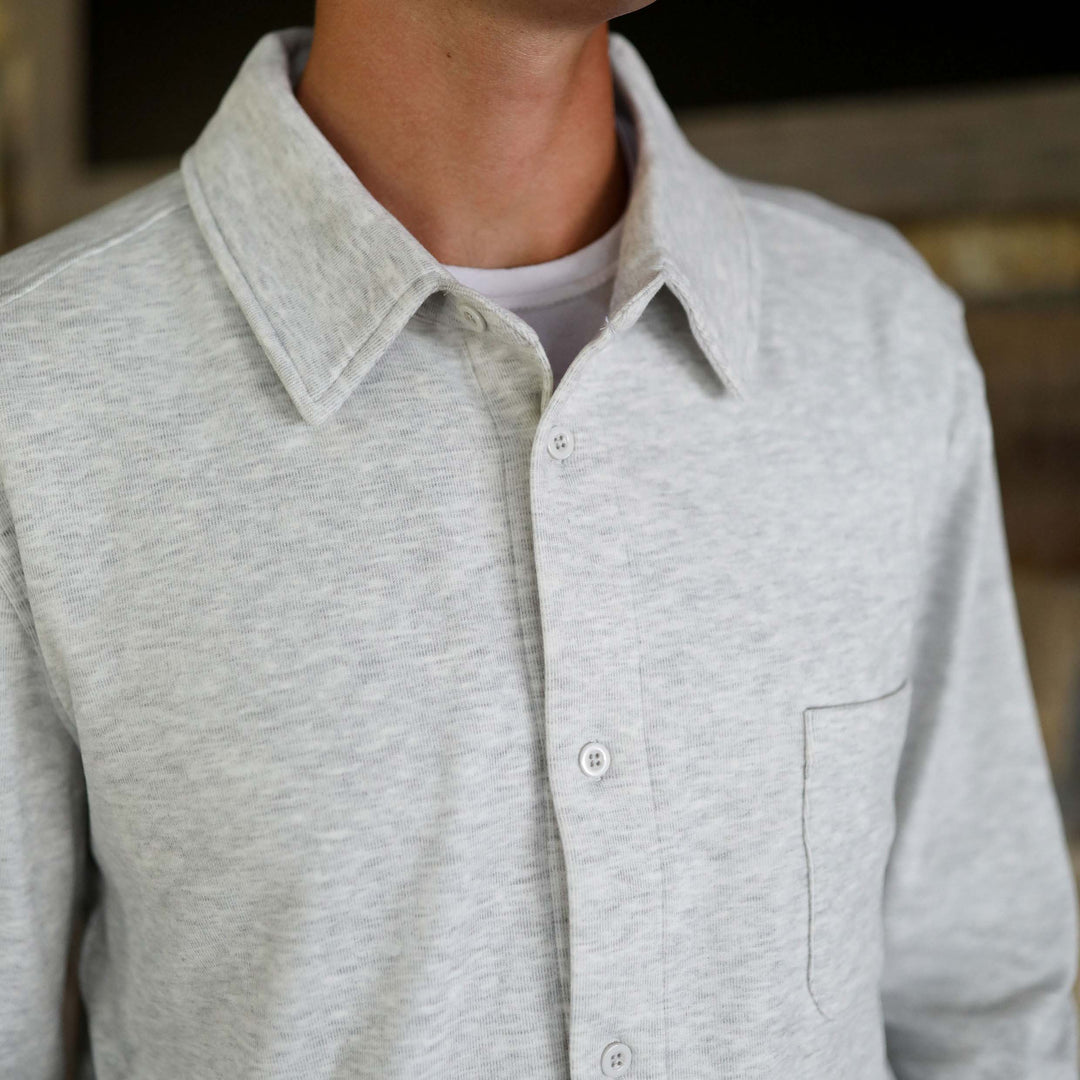 Men's Button Front Fleece Shirt - Dakini