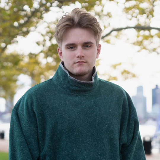 Men's fleece roll neck sweater - Dakini