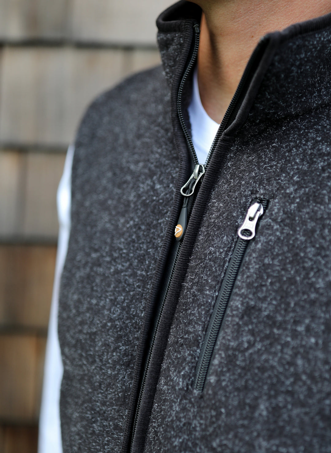 Men's Heather Fleece Vest - Dakini