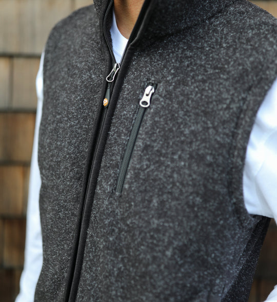 Men's Heather Fleece Vest - Dakini