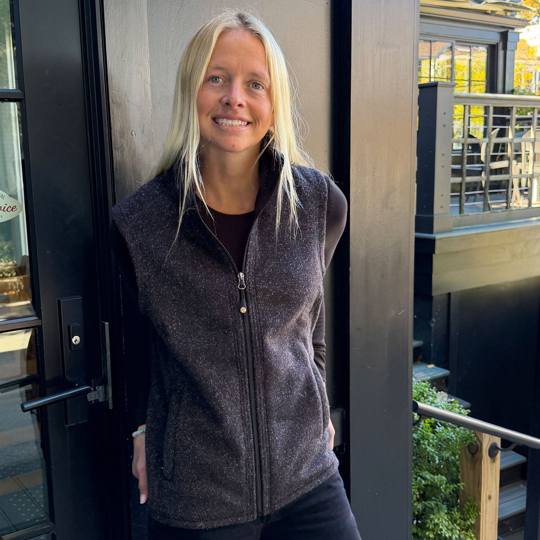 Women's Heather Fleece Vest - Dakini
