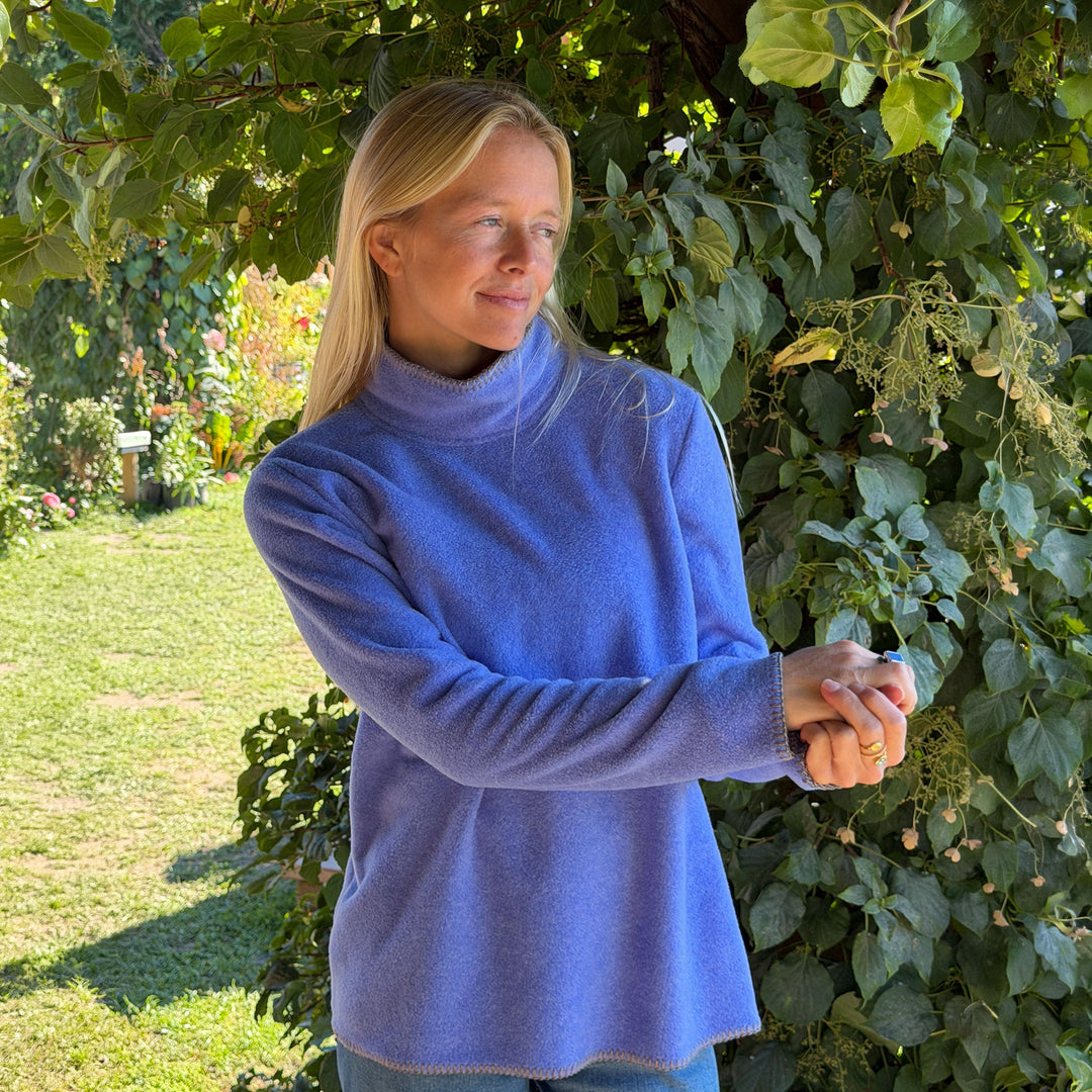 Women's roll neck fleece sweater - Dakini