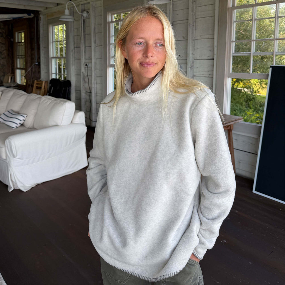 Women's roll neck fleece sweater - Dakini