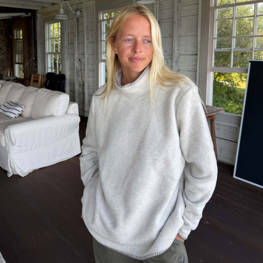 Women's roll neck fleece sweater - Dakini