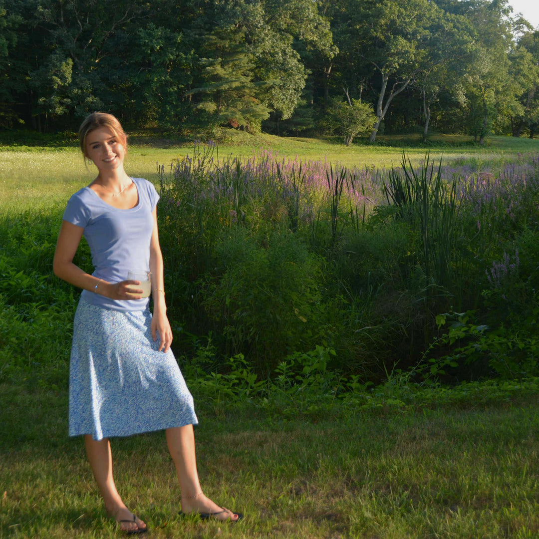 Blue Mix Skirt - Dakini