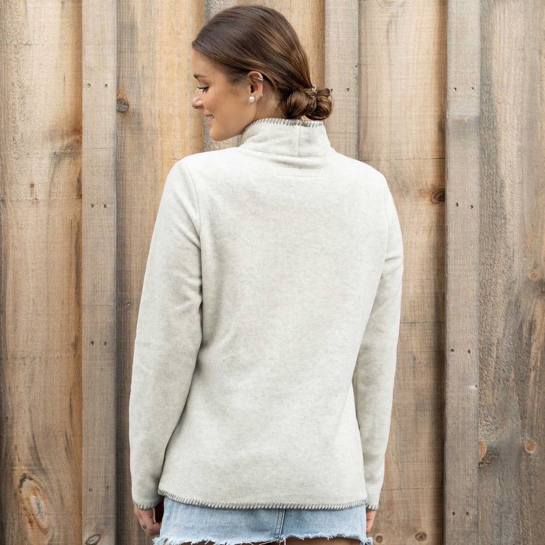 Cropped roll neck fleece sweater - Dakini