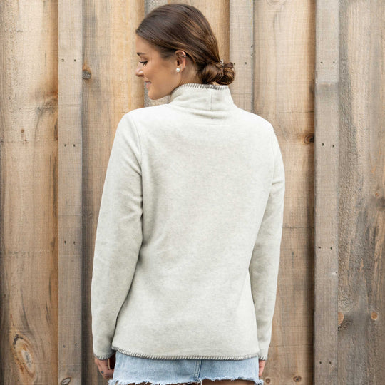Cropped roll neck fleece sweater - Dakini
