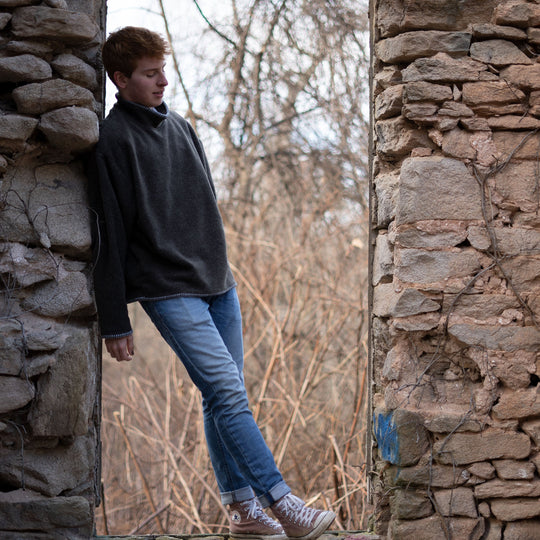 Men's fleece roll neck sweater - Dakini