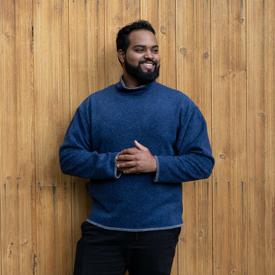 Men's fleece roll neck sweater - Dakini