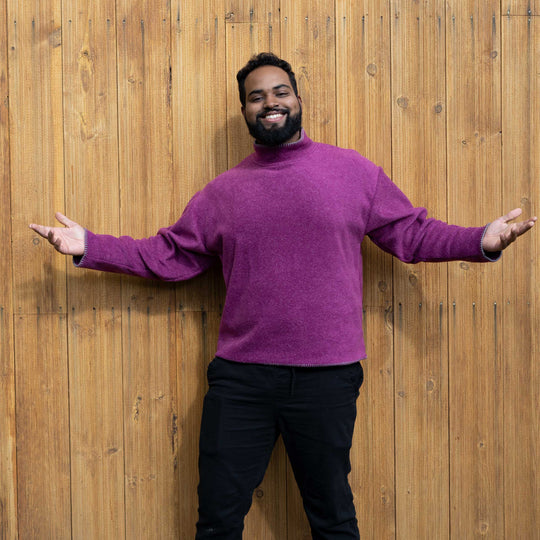 Men's fleece roll neck sweater - Dakini