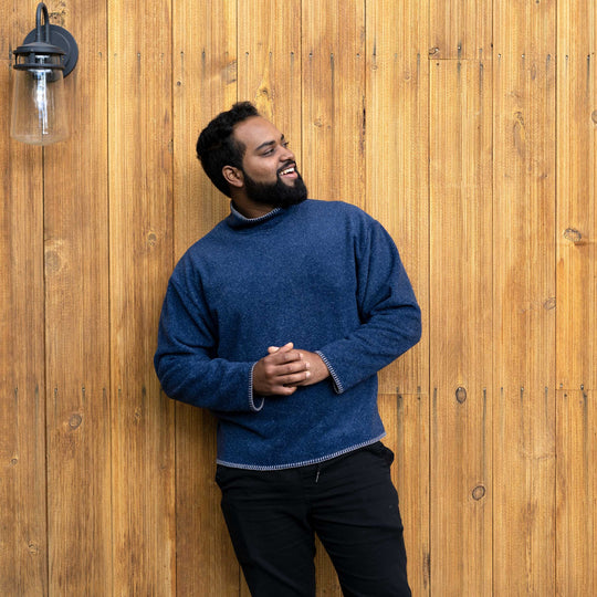 Men's fleece roll neck sweater - Dakini