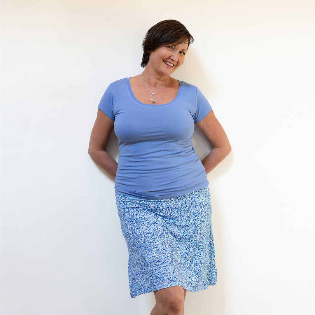 Organic cotton cap sleeve summer tee - Dakini