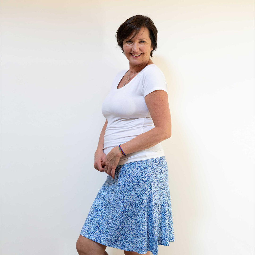 Organic cotton cap sleeve summer tee - Dakini