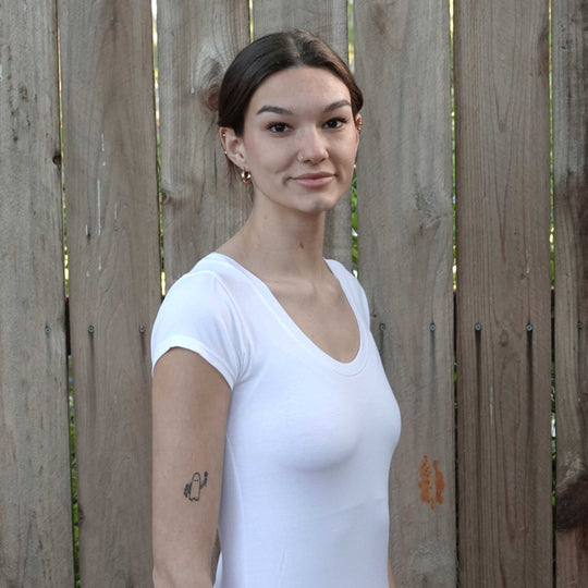 Organic cotton cap sleeve summer tee - Dakini