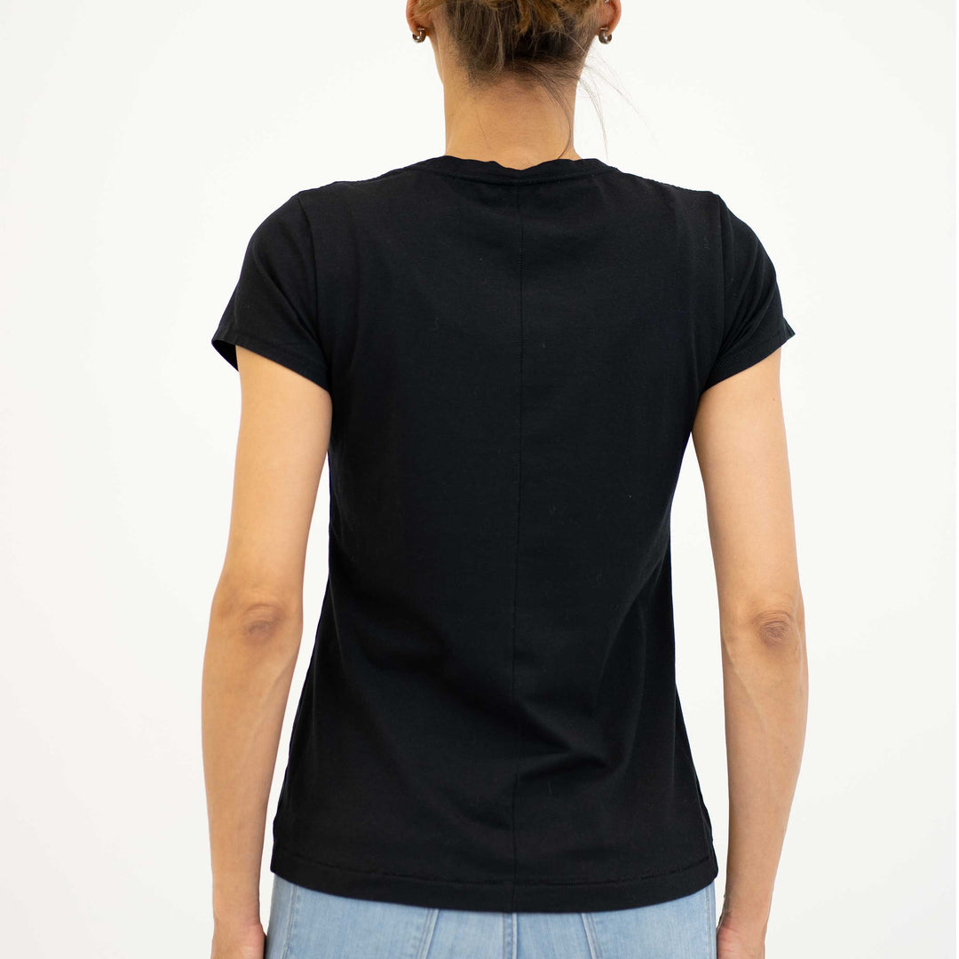 Organic cotton scoop neck short sleeve tee - Dakini