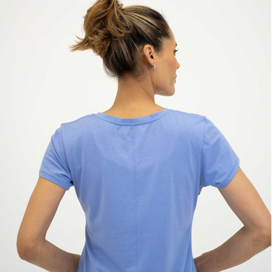 Organic cotton scoop neck short sleeve tee - Dakini