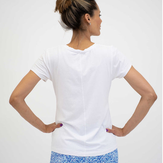 Organic cotton scoop neck short sleeve tee - Dakini
