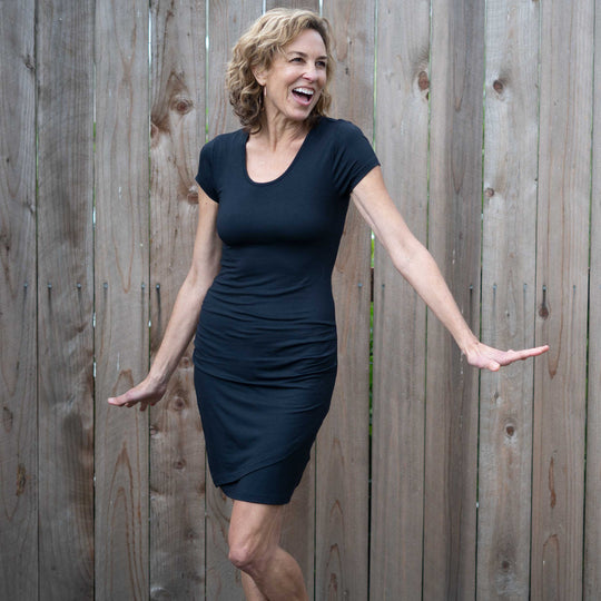 Perfect black scoop neck dress - Dakini