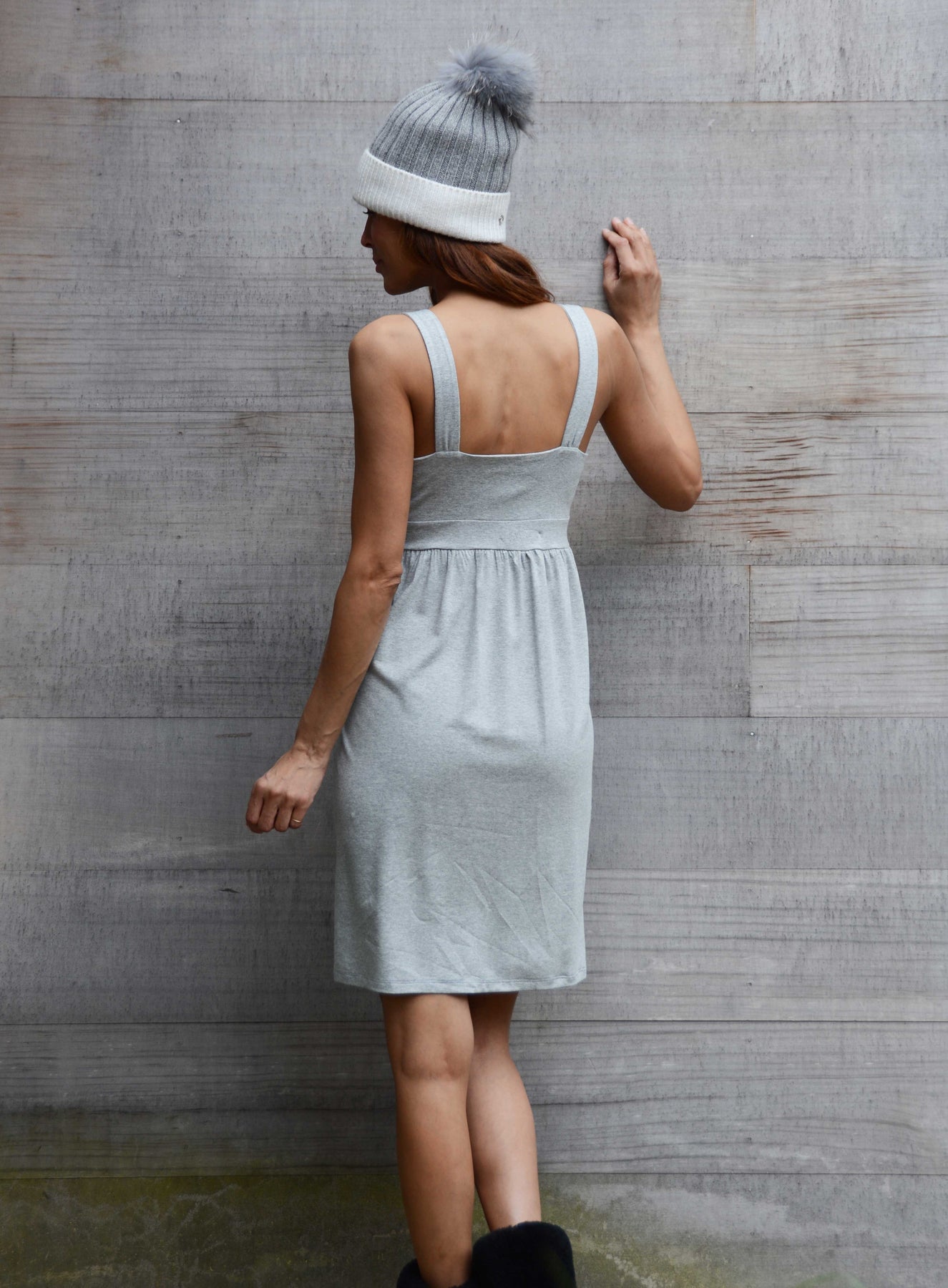 ruched empire dress Ruched Empire Dress | X-small | Light Grey