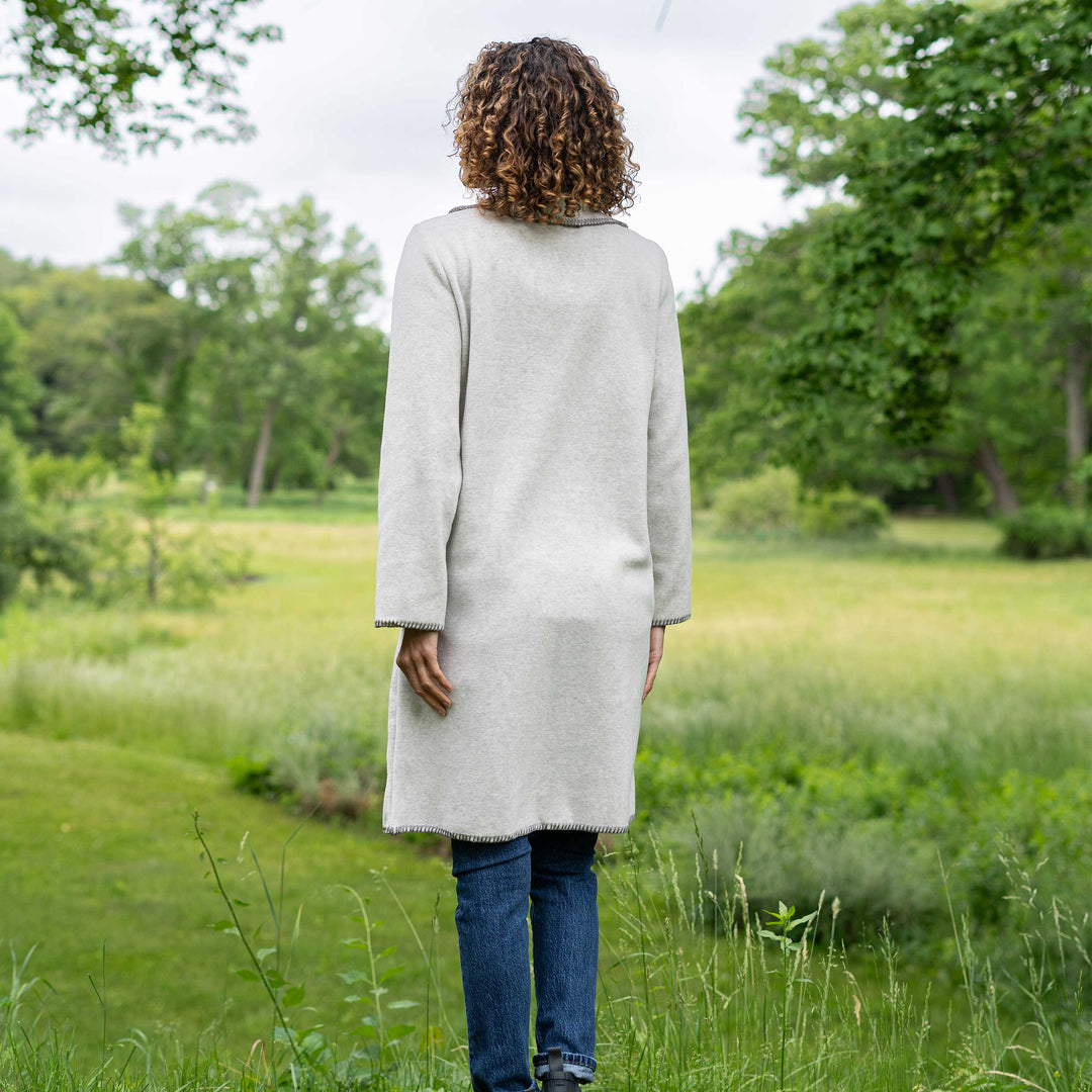 Women's Heather Fleece Open Coat - Dakini
