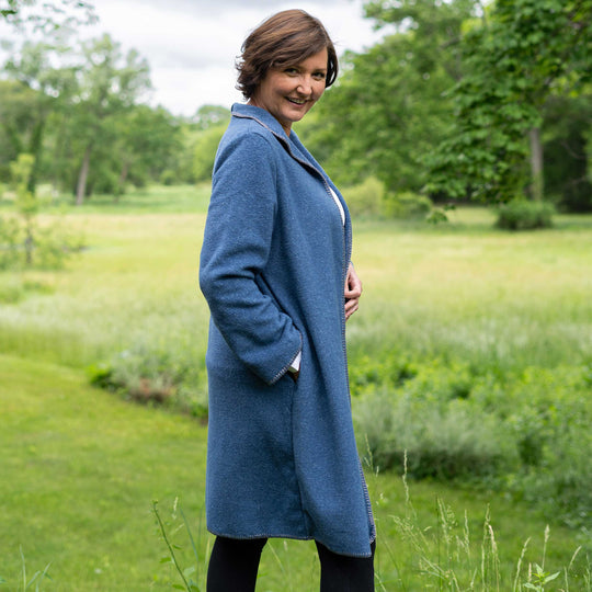 Women's Heather Fleece Open Coat - Dakini