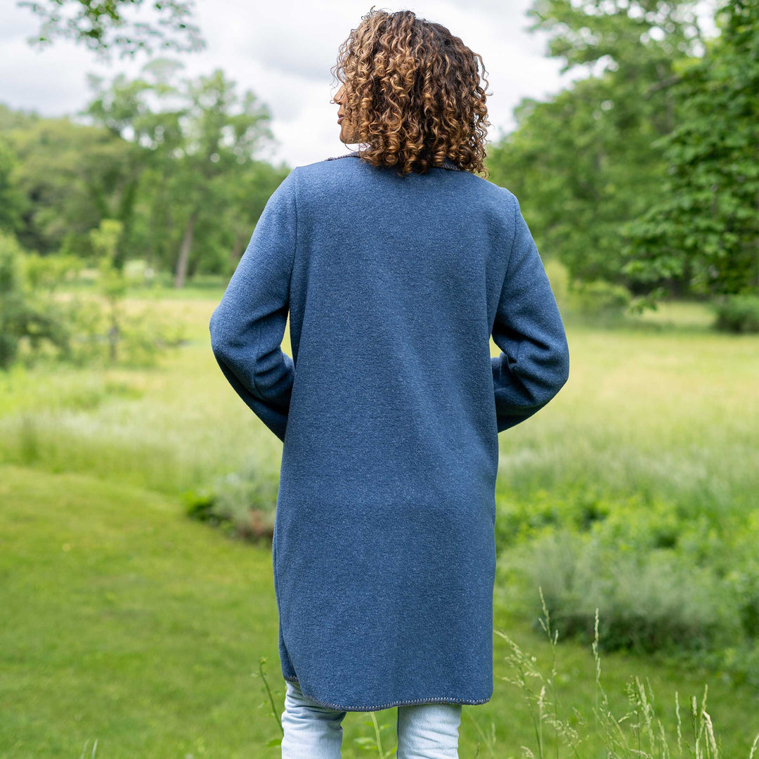 Women's Heather Fleece Open Coat - Dakini