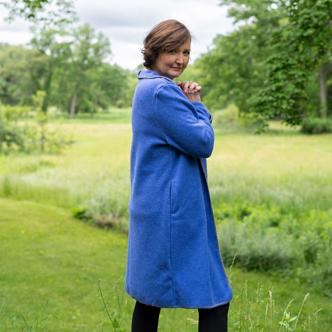 Women's Heather Fleece Open Coat - Dakini