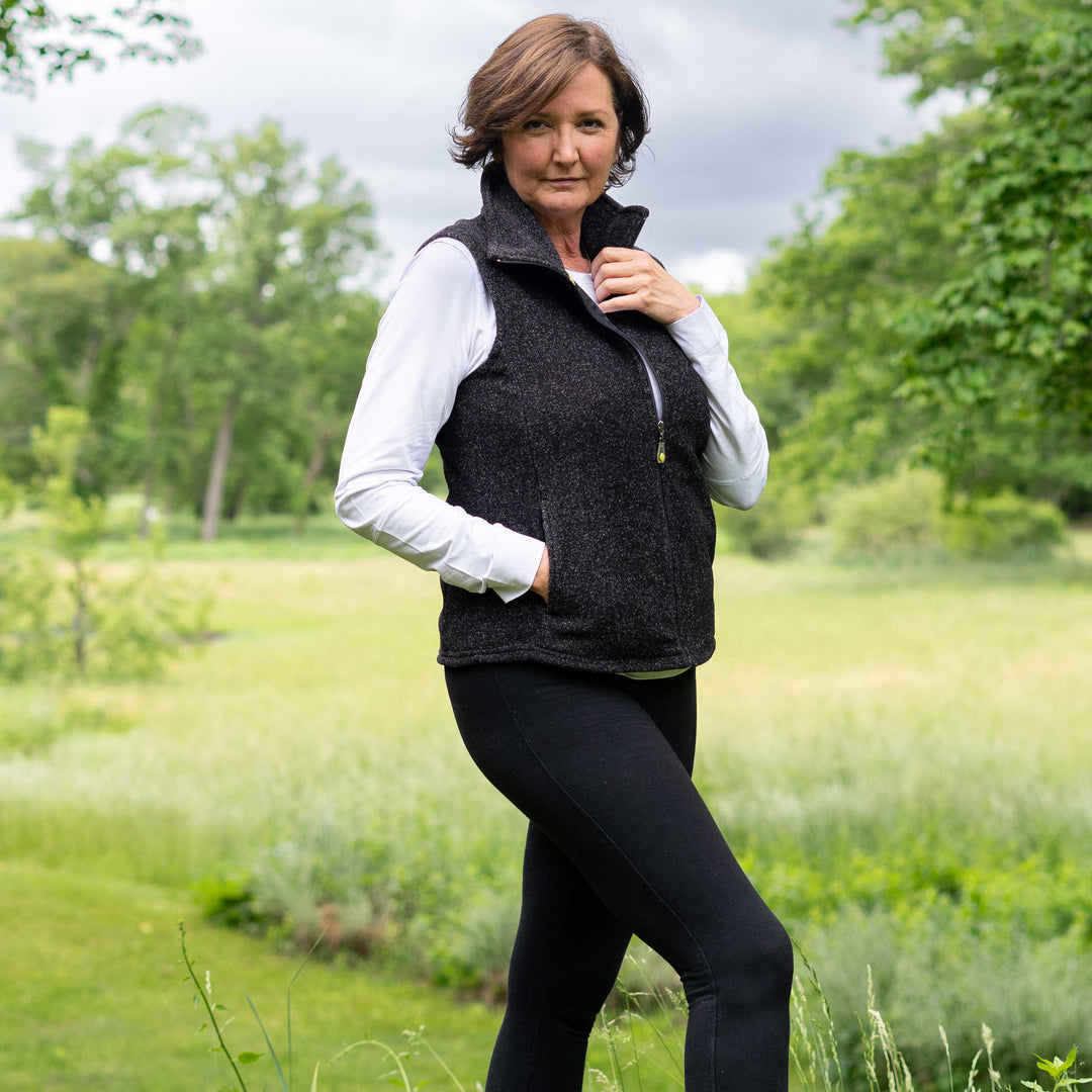 Women's Heather Fleece Vest - Dakini