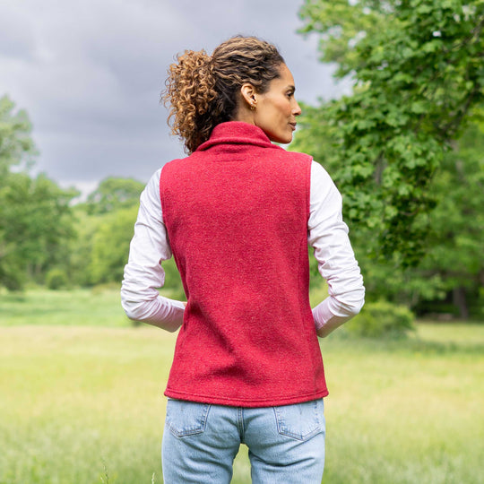 Women's Heather Fleece Vest - Dakini