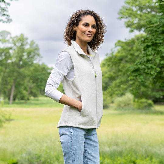 Women's Heather Fleece Vest - Dakini