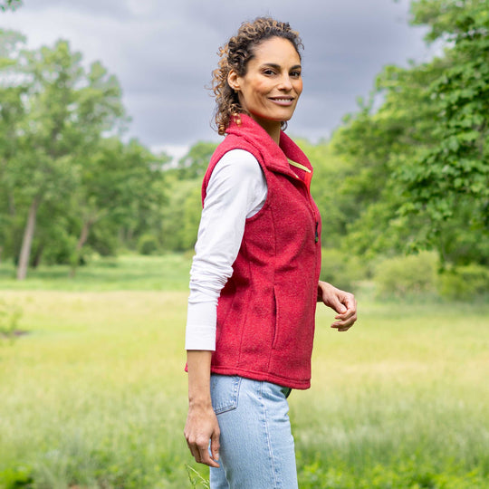 Women's Heather Fleece Vest - Dakini
