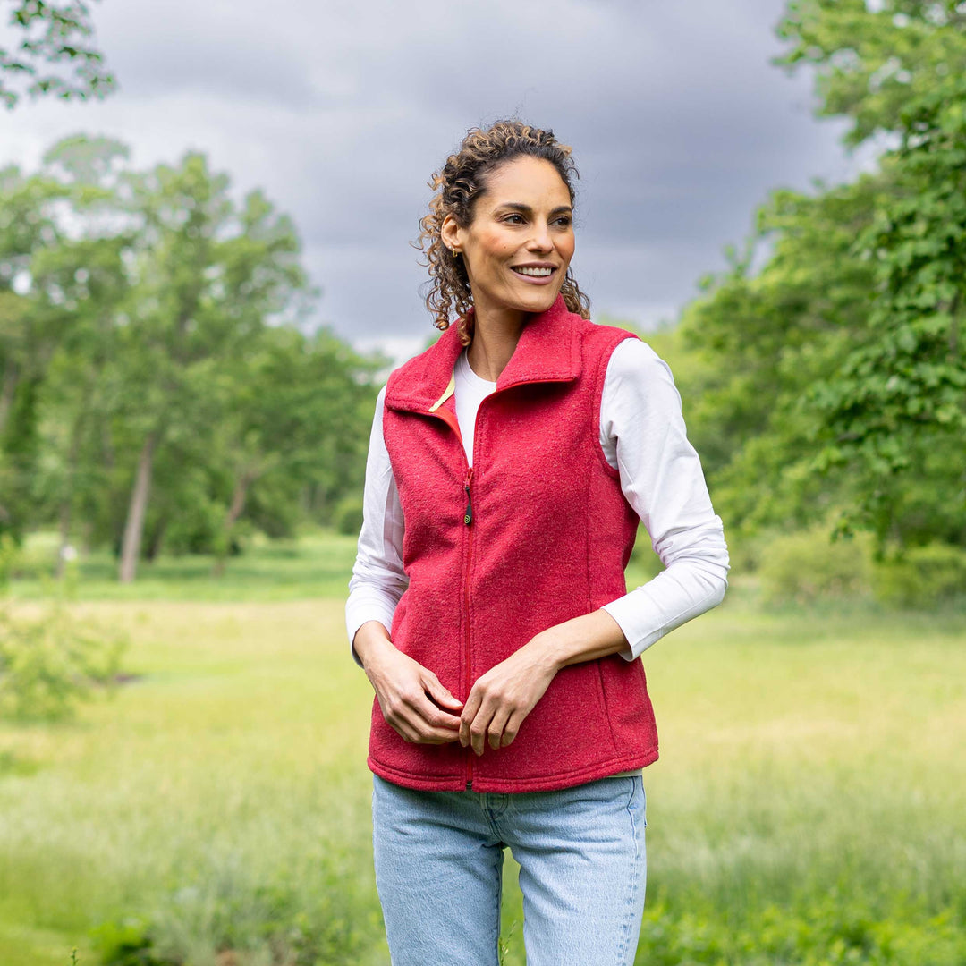 Women's Heather Fleece Vest - Dakini