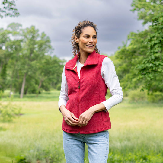 Women's Heather Fleece Vest - Dakini
