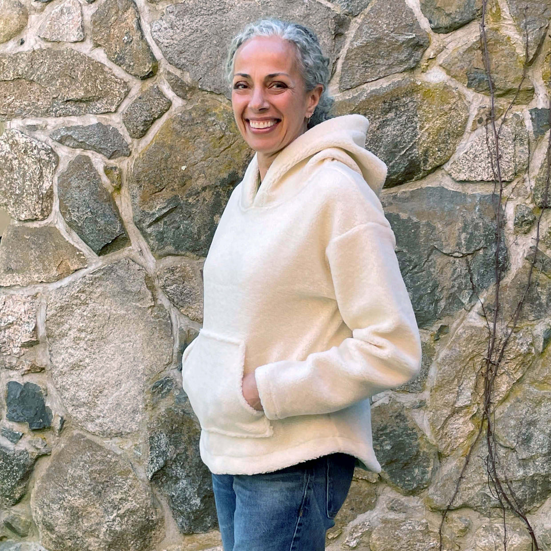 Women's Sherpa Fleece Hoodie - Dakini