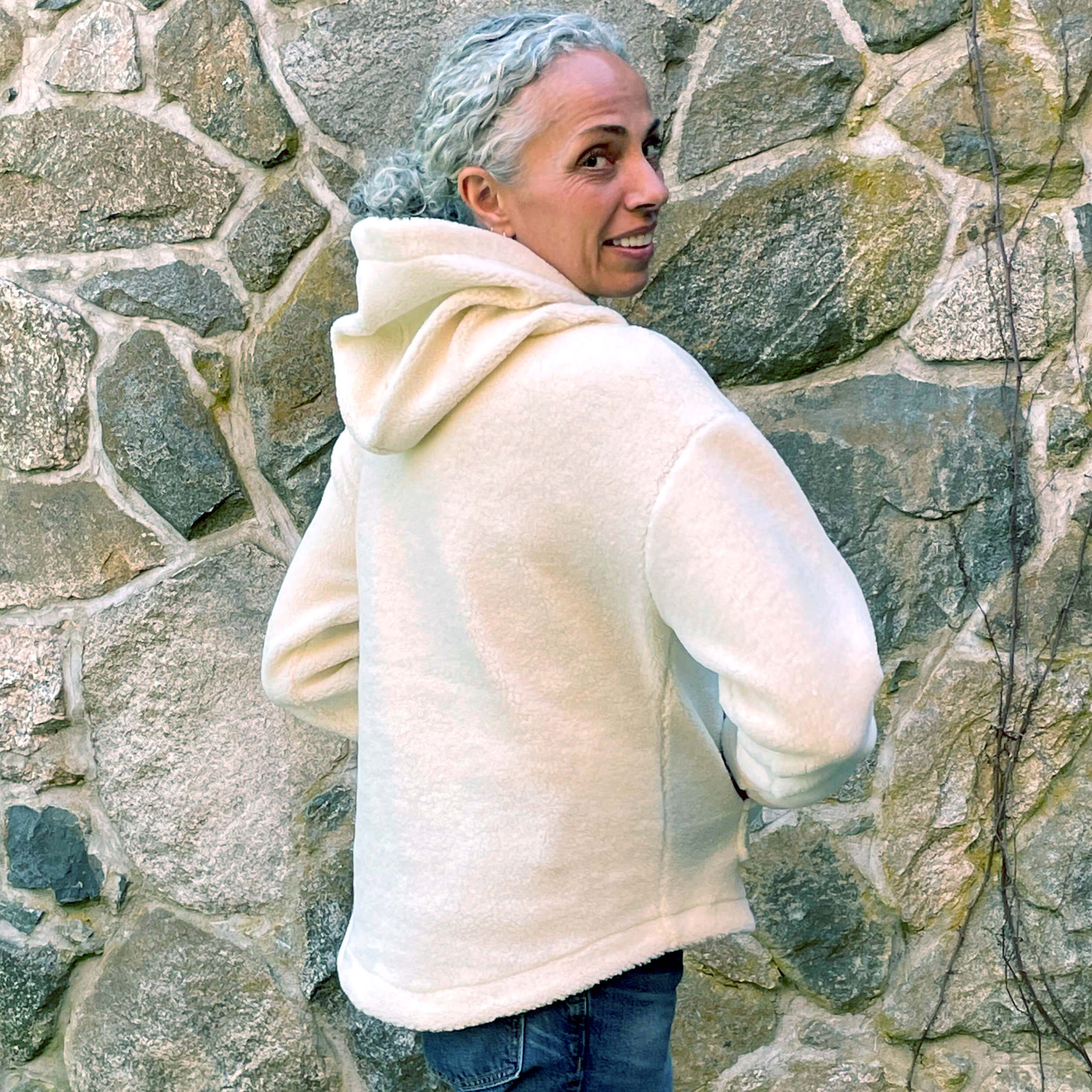 Zip up sherpa online sweater