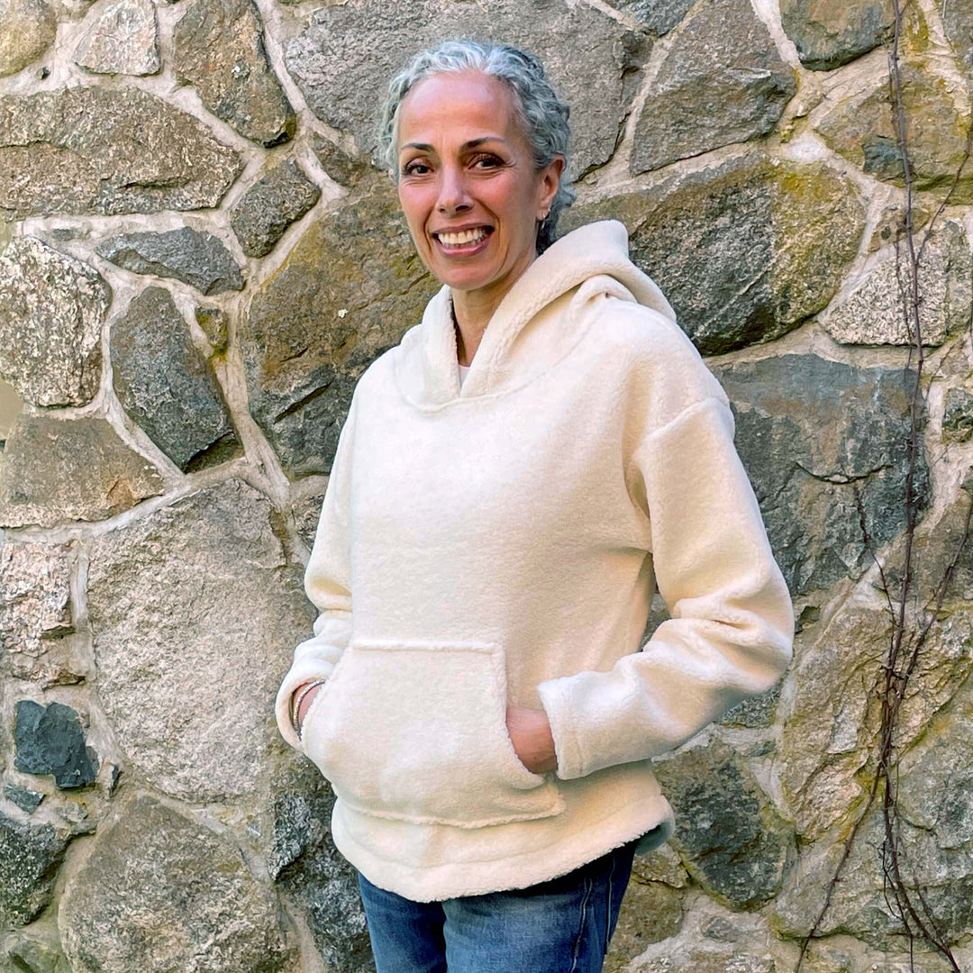Women's Sherpa Fleece Hoodie - Dakini